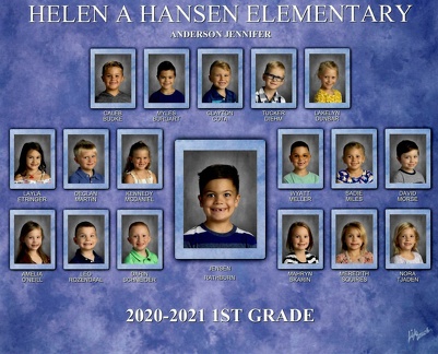 JB CF Hansen 1st Grade Class Photo